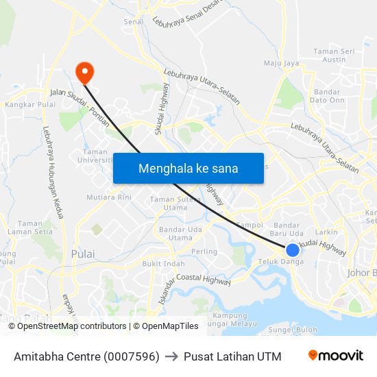 Amitabha Centre (0007596) to Pusat Latihan UTM map