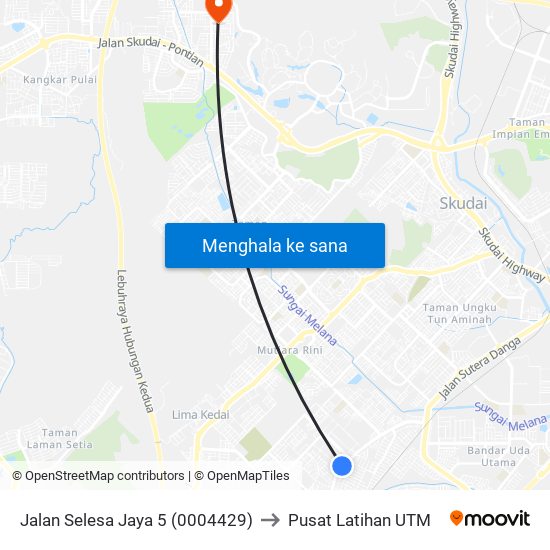 Jalan Selesa Jaya 5 (0004429) to Pusat Latihan UTM map