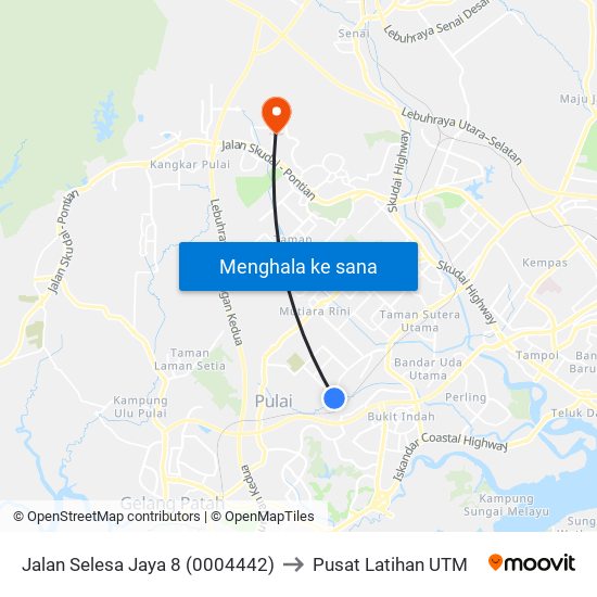 Jalan Selesa Jaya 8 (0004442) to Pusat Latihan UTM map