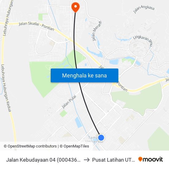 Jalan Kebudayaan 04 (0004367) to Pusat Latihan UTM map