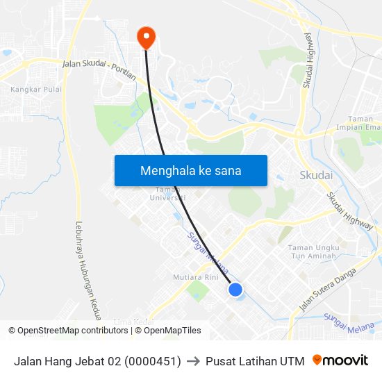 7 Eleven Sri Orkid to Pusat Latihan UTM map