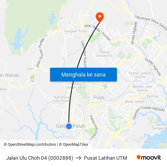 Opp Selera Kampung Melayu to Pusat Latihan UTM map