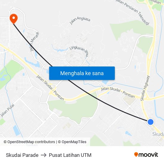 Skudai Parade to Pusat Latihan UTM map
