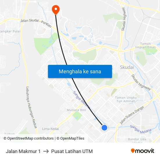 Jalan Makmur 1 to Pusat Latihan UTM map