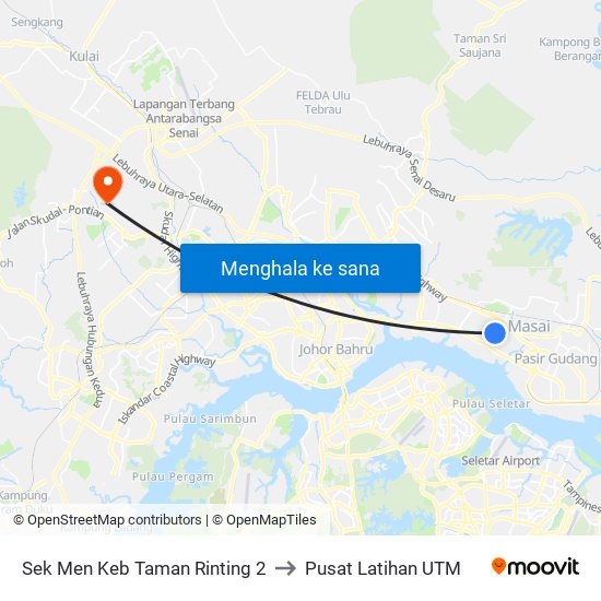 Sek Men Keb Taman Rinting 2 to Pusat Latihan UTM map