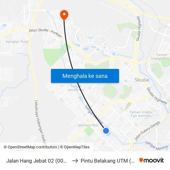 7 Eleven Sri Orkid to Pintu Belakang UTM (KDOJ) map