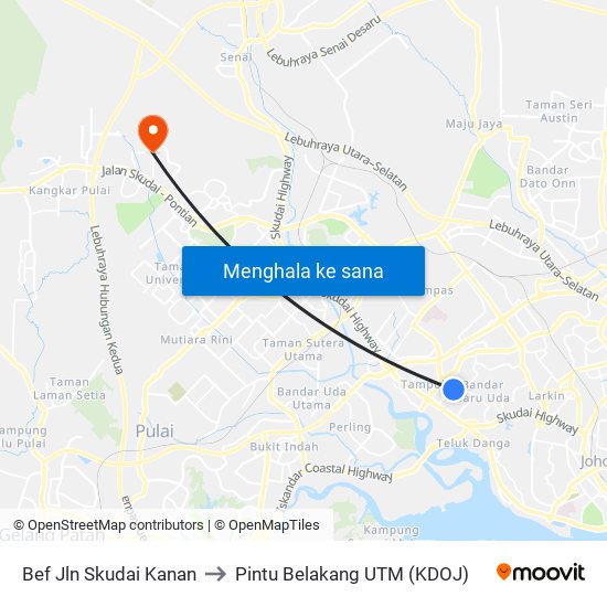 Bef Jln Skudai Kanan to Pintu Belakang UTM (KDOJ) map