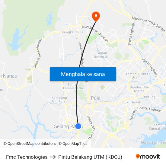 Fmc Technologies to Pintu Belakang UTM (KDOJ) map