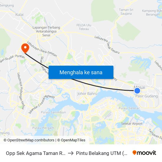 Opp Sek Agama Taman Rinting to Pintu Belakang UTM (KDOJ) map