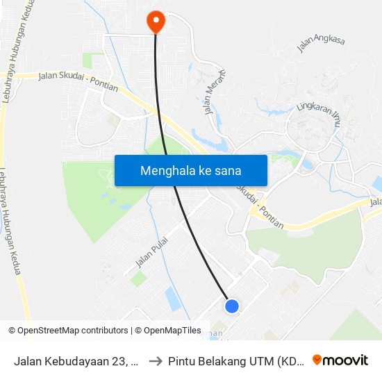 Jalan Kebudayaan 23, 126 to Pintu Belakang UTM (KDOJ) map