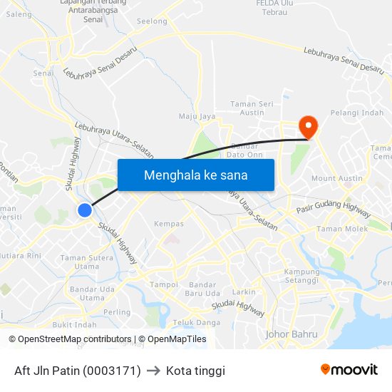 Aft Jln Patin (0003171) to Kota tinggi map