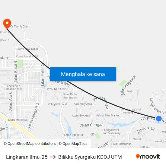 Lingkaran Ilmu, 25 to Bilikku Syurgaku KDOJ UTM map