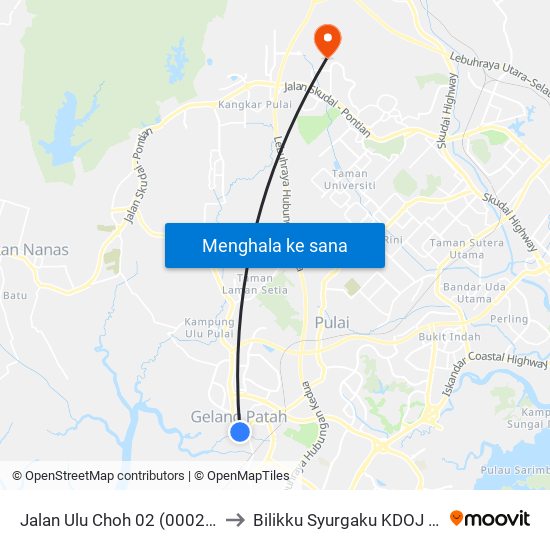 Jalan Ulu Choh 02 (0002912) to Bilikku Syurgaku KDOJ UTM map