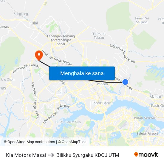 Kia Motors Masai to Bilikku Syurgaku KDOJ UTM map