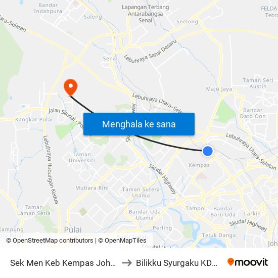 Sek Men Keb Kempas Johor Bahru to Bilikku Syurgaku KDOJ UTM map