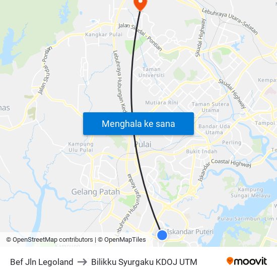 Bef Jln Legoland to Bilikku Syurgaku KDOJ UTM map