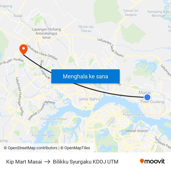 Kipmall Masai to Bilikku Syurgaku KDOJ UTM map