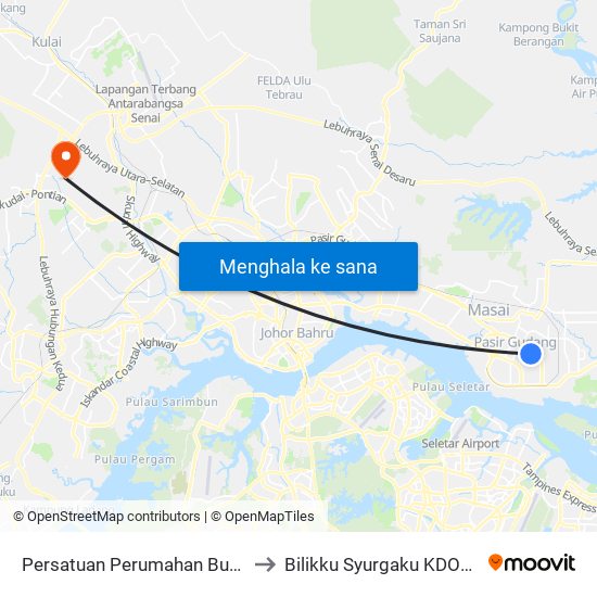 Persatuan Perumahan Bukit Jati to Bilikku Syurgaku KDOJ UTM map