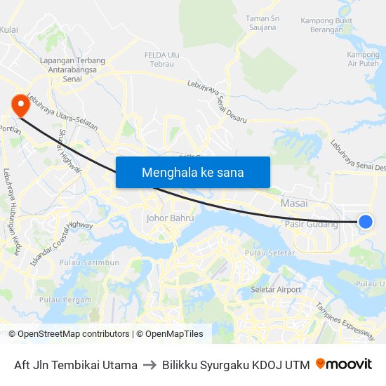 Aft Jln Tembikai Utama to Bilikku Syurgaku KDOJ UTM map