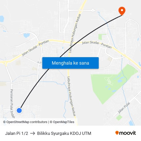 Jalan Pi 1/2 to Bilikku Syurgaku KDOJ UTM map