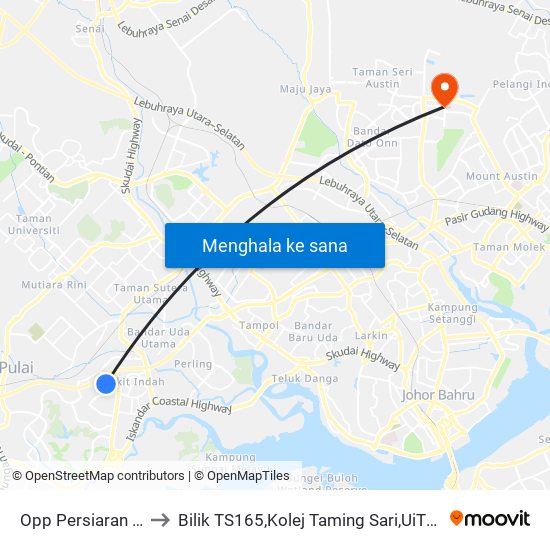 Opp Persiaran Indah (3) to Bilik TS165,Kolej Taming Sari,UiTM Segamat, Johor map