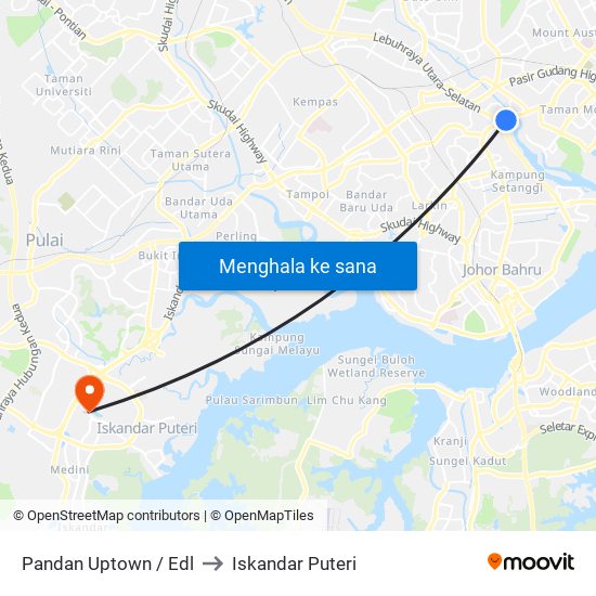 Pandan Uptown / Edl to Iskandar Puteri map