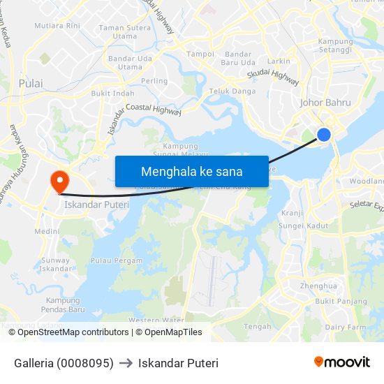 Galleria (0008095) to Iskandar Puteri map