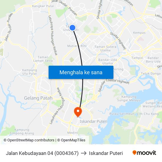 Jalan Kebudayaan 04 (0004367) to Iskandar Puteri map