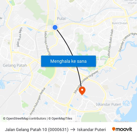 Opp Rumah Rakyat Iskandar to Iskandar Puteri map