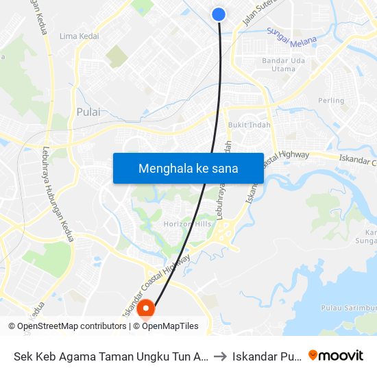 Sekolah Agama Tuta to Iskandar Puteri map