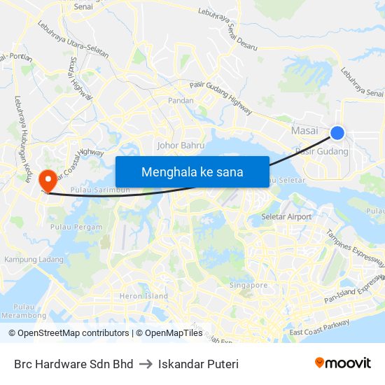 Brc Hardware Sdn Bhd to Iskandar Puteri map