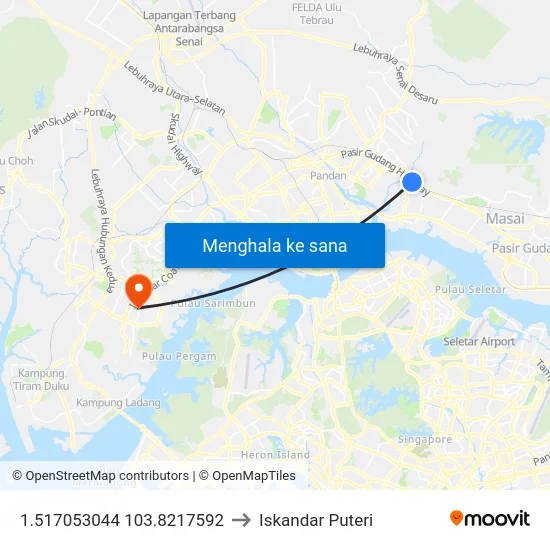 1.517053044	103.8217592 to Iskandar Puteri map