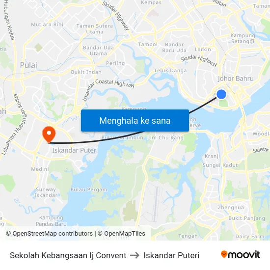 Sekolah Kebangsaan Ij Convent to Iskandar Puteri map
