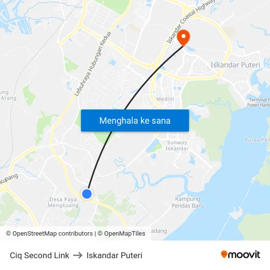 Ciq Second Link to Iskandar Puteri map