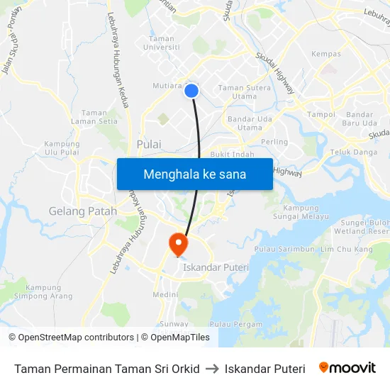 Taman Permainan Taman Sri Orkid to Iskandar Puteri map