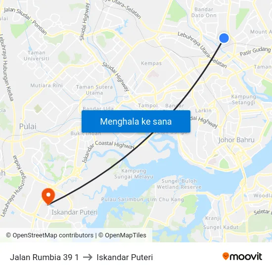Jalan Rumbia 39 1 to Iskandar Puteri map