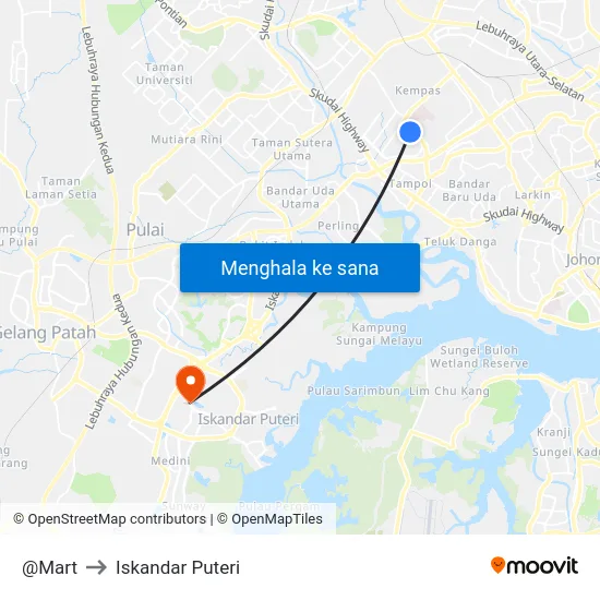 @Mart to Iskandar Puteri map