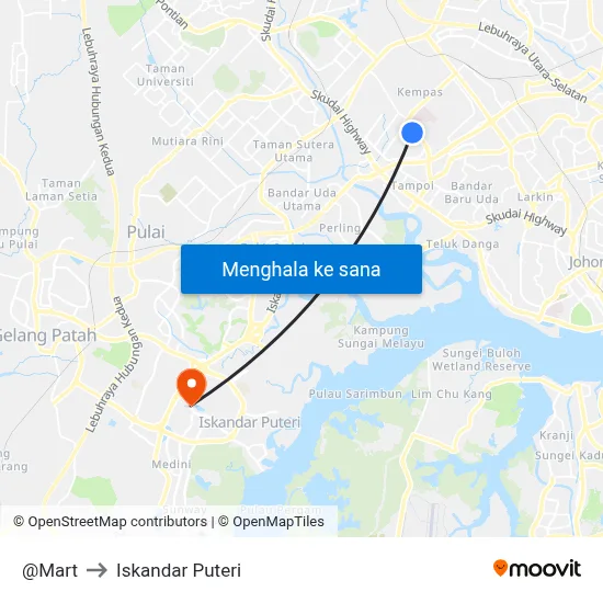 @Mart to Iskandar Puteri map