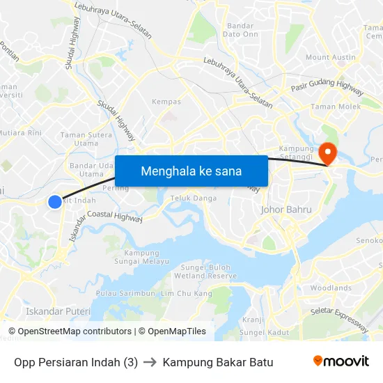Opp Persiaran Indah (3) to Kampung Bakar Batu map