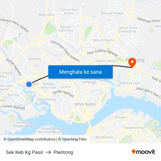 Sek Keb Kg Pasir to Plentong map
