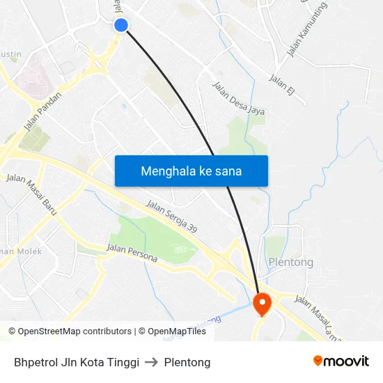 Bhpetrol Jln Kota Tinggi to Plentong map