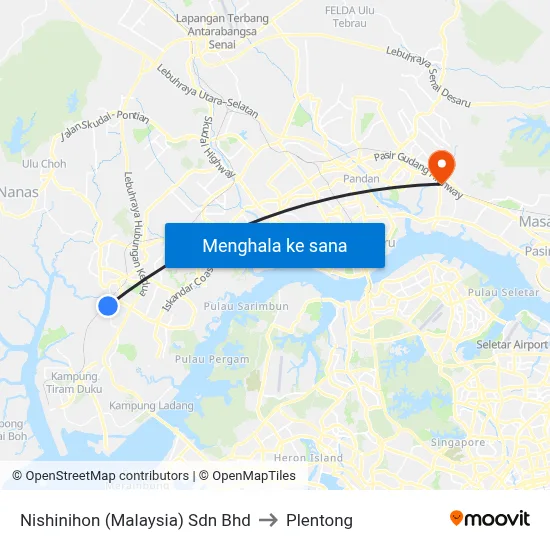 Nishinihon (Malaysia) Sdn Bhd to Plentong map