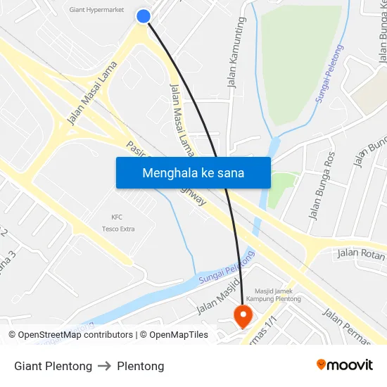 Giant Plentong to Plentong map