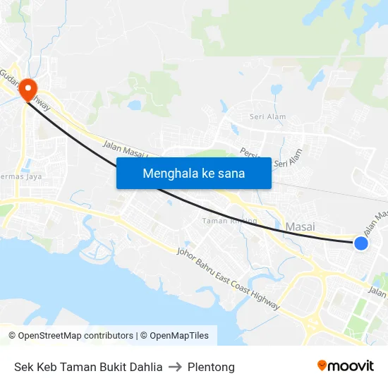 Sek Keb Taman Bukit Dahlia to Plentong map