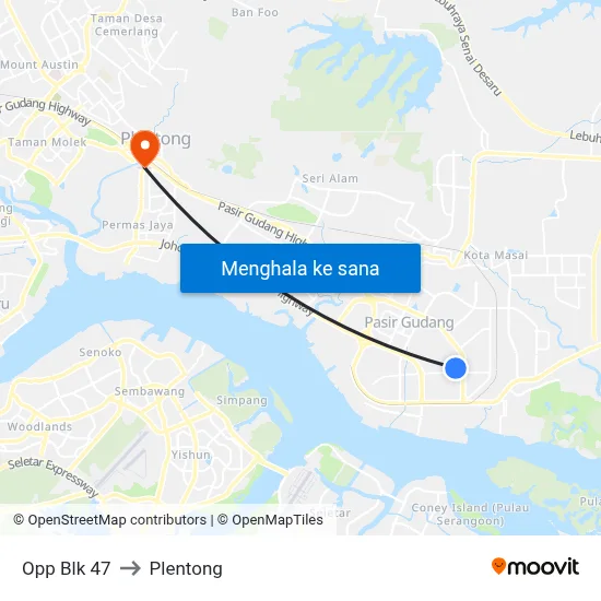 Opp Blk 47 to Plentong map