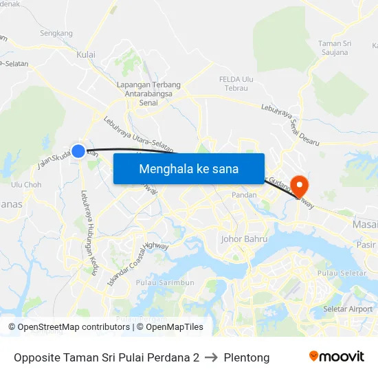 Opposite Taman Sri Pulai Perdana 2 to Plentong map