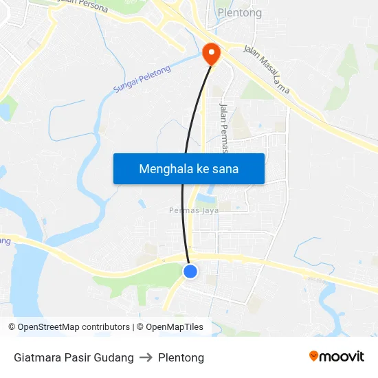 Giatmara Pasir Gudang to Plentong map