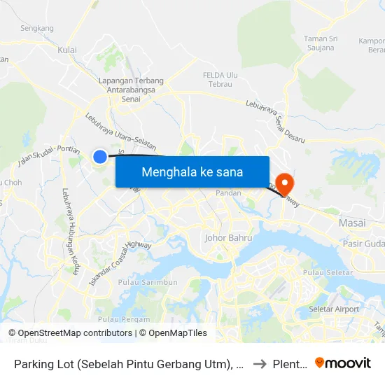 Parking Lot (Sebelah Pintu Gerbang Utm), Lingkaran Ilmu to Plentong map