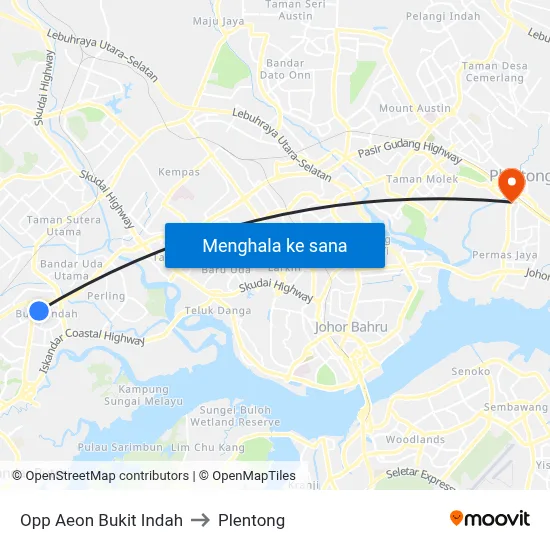 Opp Aeon Bukit Indah to Plentong map