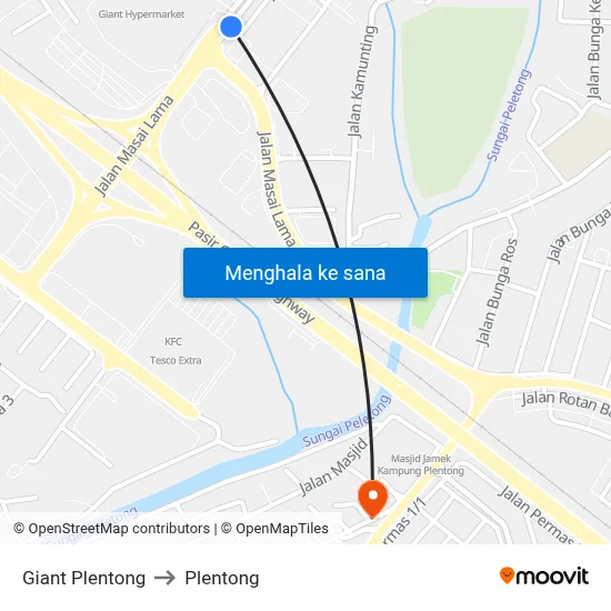 Giant Plentong to Plentong map